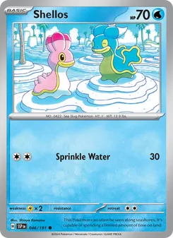 Shellos card from Surging Sparks, number 046/191