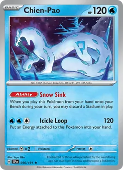 Chien-Pao card from Surging Sparks, number 056/191