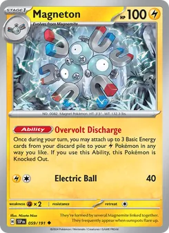 Magneton card from Surging Sparks, number 059/191