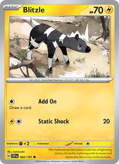 Blitzle card from Surging Sparks, number 062/191