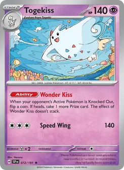 Togekiss card from Surging Sparks, number 072/191