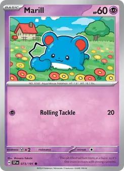 Marill card from Surging Sparks, number 073/191