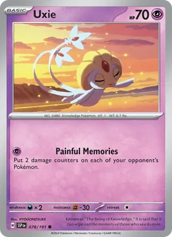 Uxie card from Surging Sparks, number 078/191