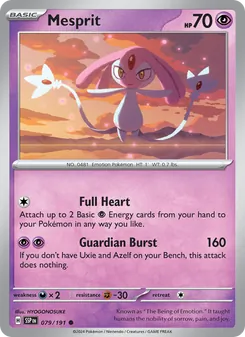 Mesprit card from Surging Sparks, number 079/191