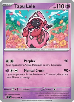 Tapu Lele card from Surging Sparks, number 092/191