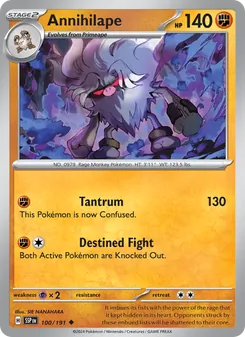 Annihilape card from Surging Sparks, number 100/191