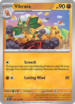 Vibrava card from Surging Sparks, number 105/191