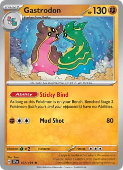 Gastrodon card from Surging Sparks, number 107/191
