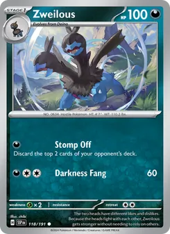 Zweilous card from Surging Sparks, number 118/191
