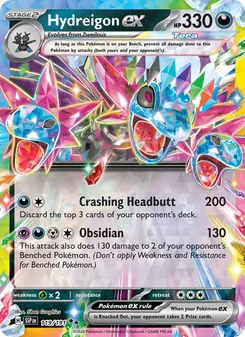 Hydreigon ex card from Surging Sparks, number 119/191