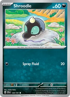 Shroodle card from Surging Sparks, number 120/191