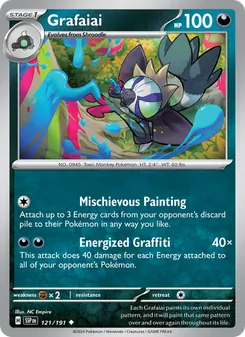 Grafaiai card from Surging Sparks, number 121/191