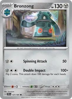 Bronzong card from Surging Sparks, number 127/191
