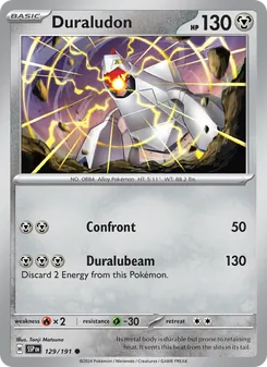 Duraludon card from Surging Sparks, number 129/191