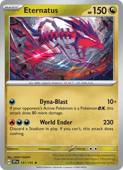 Eternatus card from Surging Sparks, number 141/191