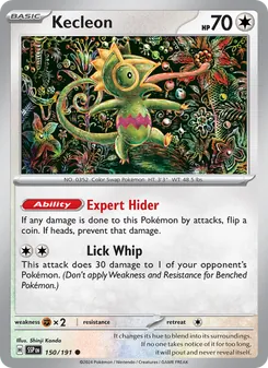 Kecleon card from Surging Sparks, number 150/191