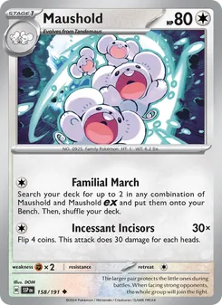Maushold card from Surging Sparks, number 158/191