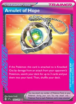 Amulet of Hope card from Surging Sparks, number 162/191