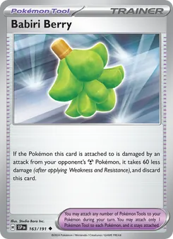 Babiri Berry card from Surging Sparks, number 163/191