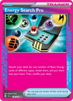 Energy Search Pro card from Surging Sparks, number 176/191