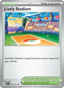 Lively Stadium card from Surging Sparks, number 180/191