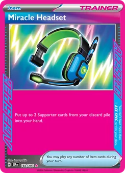 Miracle Headset card from Surging Sparks, number 183/191