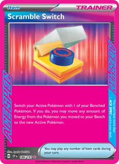 Scramble Switch card from Surging Sparks, number 186/191