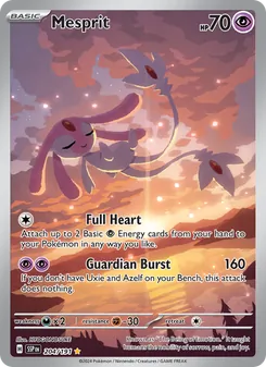 Mesprit card from Surging Sparks, number 204/191