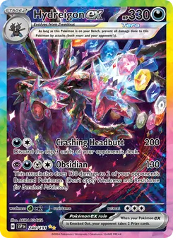 Hydreigon ex card from Surging Sparks, number 240/191