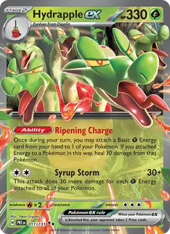 Hydrapple ex card from Prismatic Evolutions, number 011/131