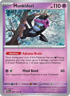 Munkidori card from Prismatic Evolutions, number 044/131