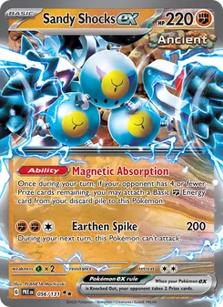 Sandy Shocks ex card from Prismatic Evolutions, number 056/131