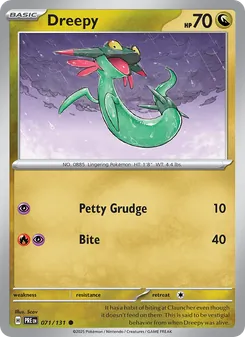 Dreepy card from Prismatic Evolutions, number 071/131