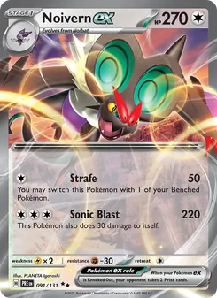 Noivern ex card from Prismatic Evolutions, number 091/131