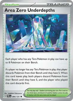 Area Zero Underdepths card from Prismatic Evolutions, number 094/131