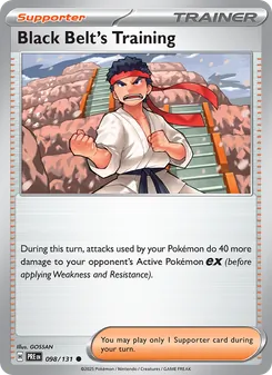 Black Belt's Training card from Prismatic Evolutions, number 098/131