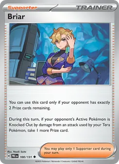 Briar card from Prismatic Evolutions, number 100/131