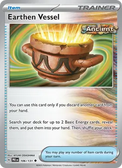 Earthen Vessel card from Prismatic Evolutions, number 106/131
