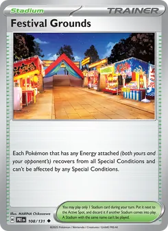 Festival Grounds card from Prismatic Evolutions, number 108/131