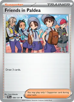 Friends in Paldea card from Prismatic Evolutions, number 109/131