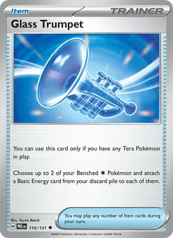 Glass Trumpet card from Prismatic Evolutions, number 110/131