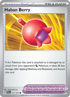 Haban Berry card from Prismatic Evolutions, number 111/131