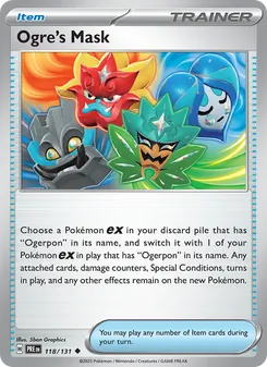 Ogre's Mask card from Prismatic Evolutions, number 118/131