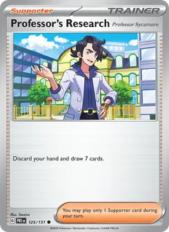 Professor's Research card from Prismatic Evolutions, number 125/131
