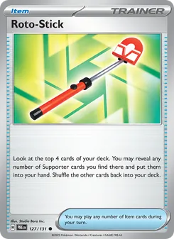 Roto-Stick card from Prismatic Evolutions, number 127/131