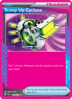 Scoop Up Cyclone card from Prismatic Evolutions, number 128/131