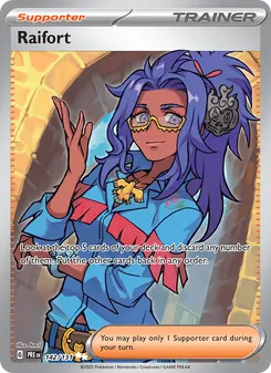 Raifort card from Prismatic Evolutions, number 142/131