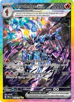 Ceruledge ex card from Prismatic Evolutions, number 147/131