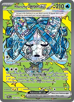 Wellspring Mask Ogerpon ex card from Prismatic Evolutions, number 152/131