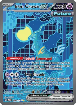 Iron Crown ex card from Prismatic Evolutions, number 158/131